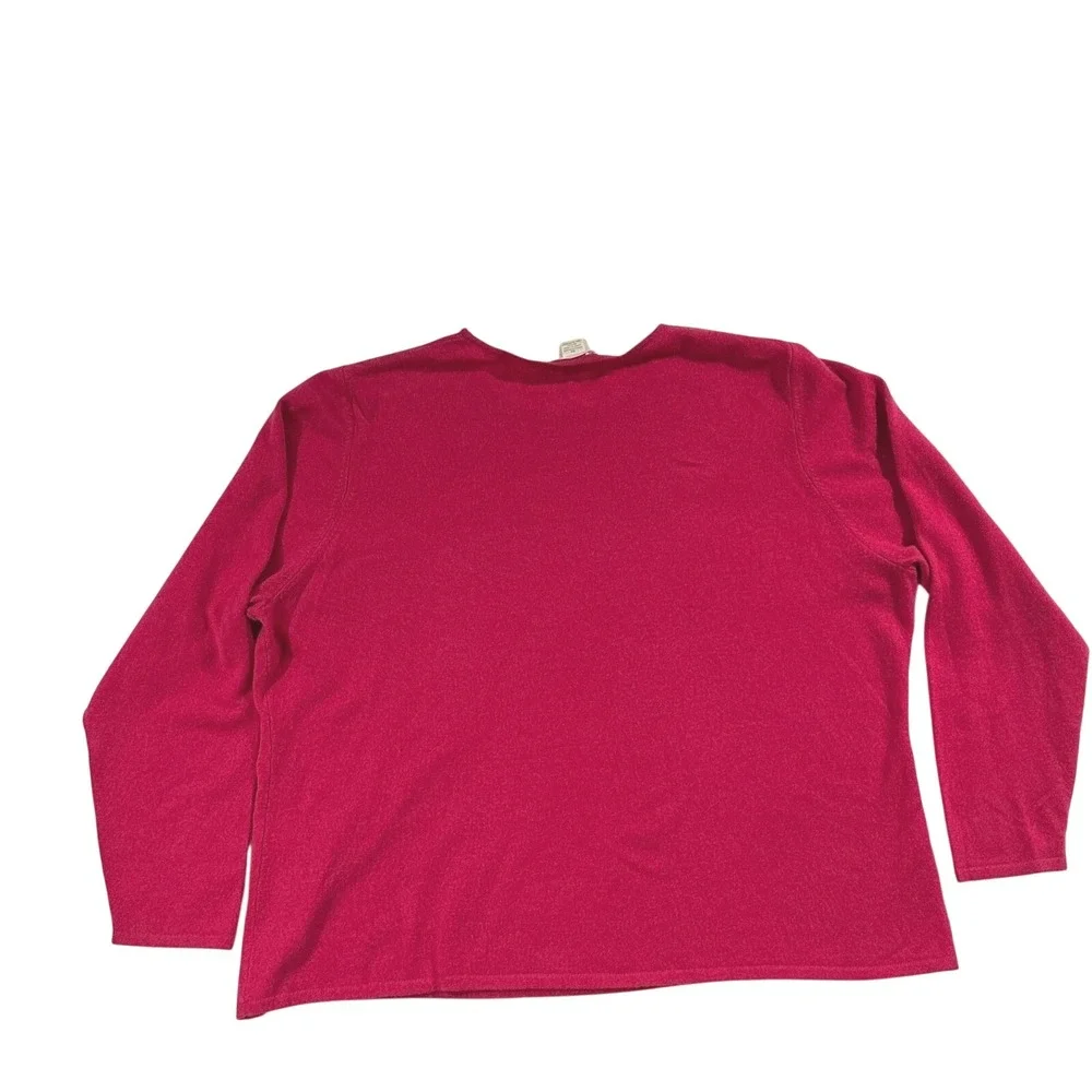 Marshall Fields Cashmere Sweater Magenta Pink Crew Neck Pullover‎ Womens 3X